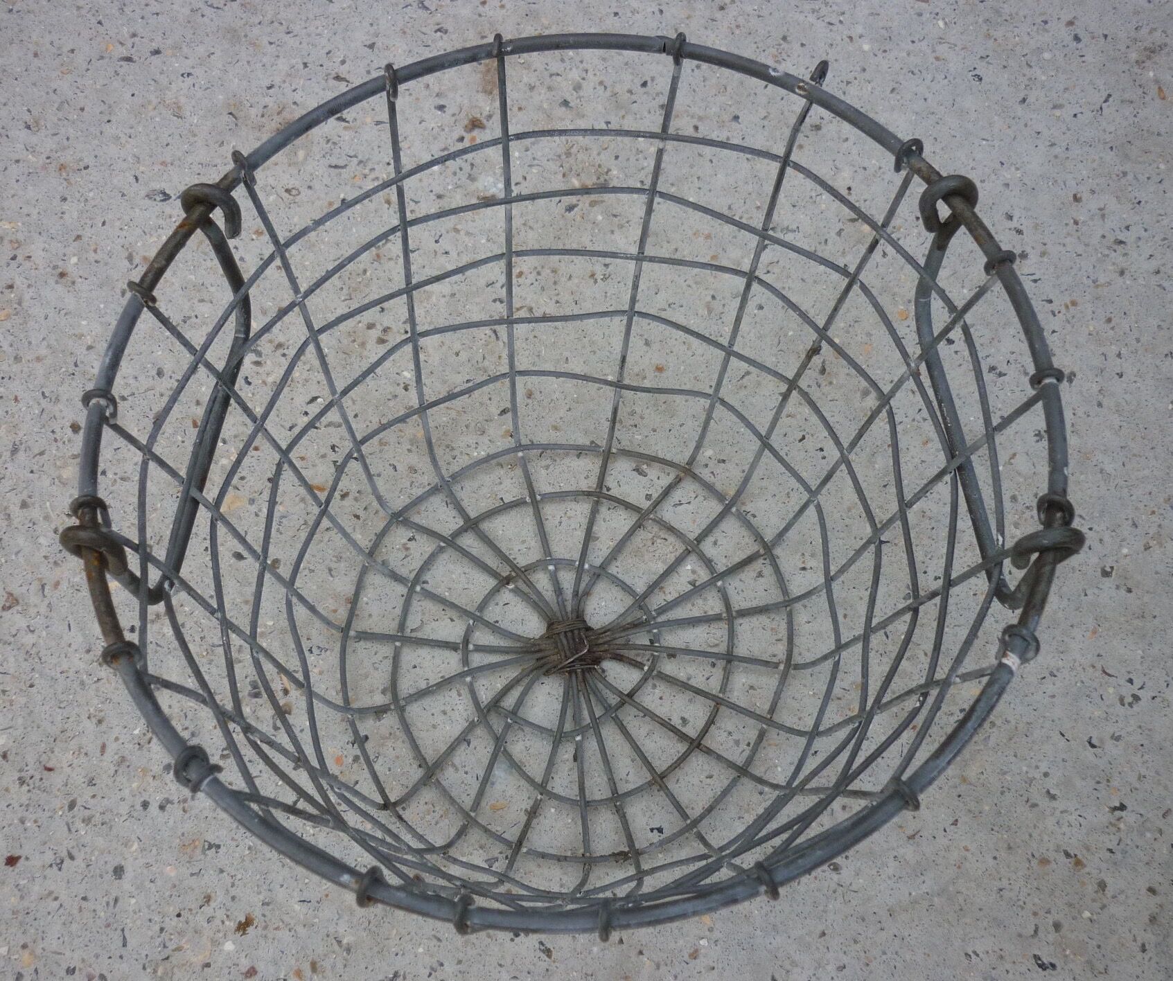 Metal harvest basket with 2 handles
