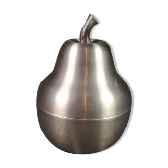 XXL pear ice bucket - brushed steel. 70's