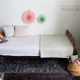 Rattan bed & vintage bamboo