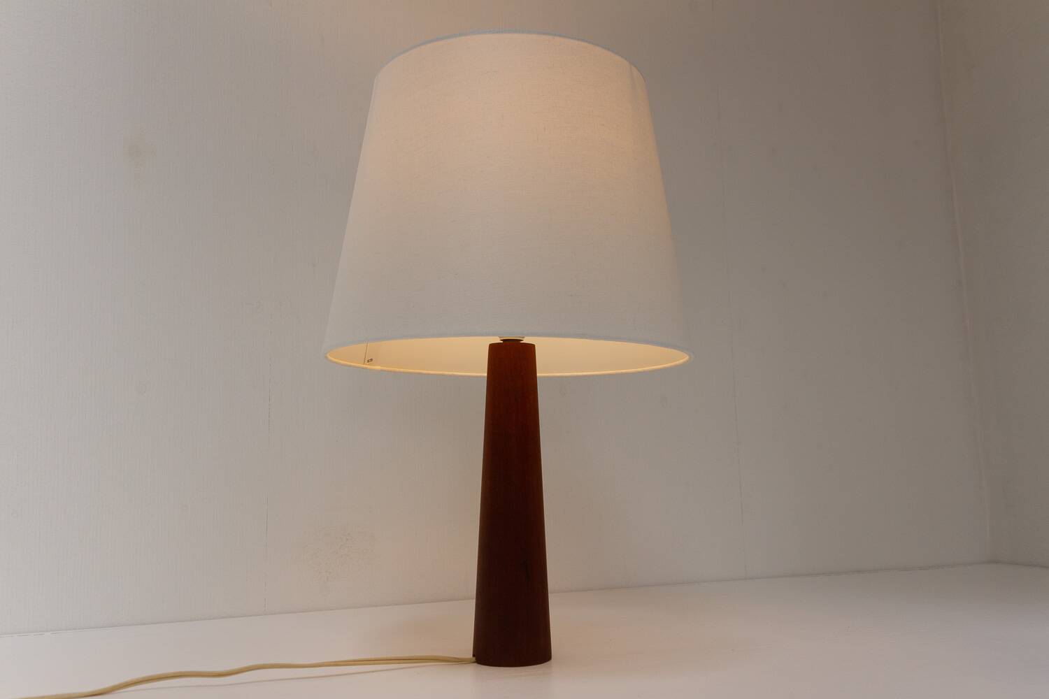 Vintage Danish Teak Table Lamp, 1960s