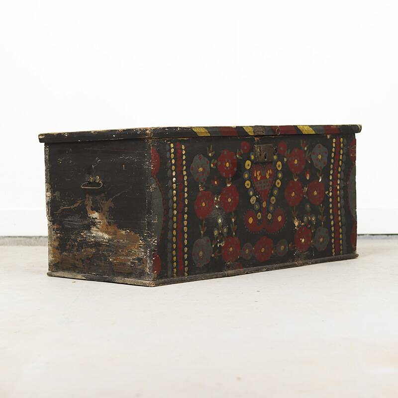 Painted Folk Art Bridal Chest