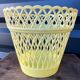 Yellow plastic pot cover 50s-60s