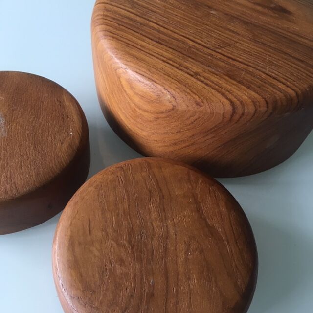 Trio plat wood teak