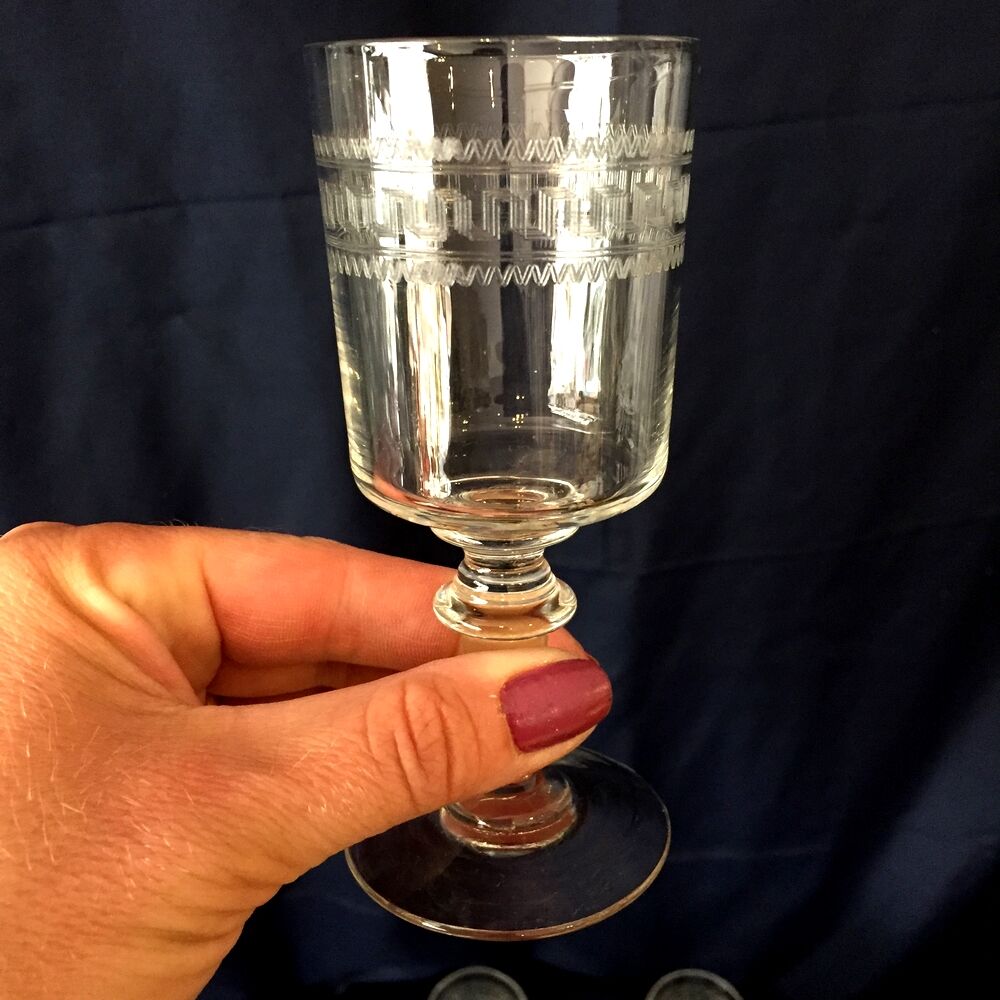 Suite of 11 glasses with liquor or port glass louis philippe