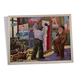 All sold! Large oil on canvas 1938.170 x125cm