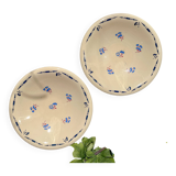 Small vintage porcelain dish K&G Luneville "Flore" 1950s small blue flowers