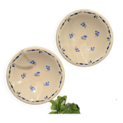 Small vintage porcelain dish K&G Luneville "Flore" 1950s small blue flowers