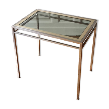 Chrome brass side table, 1970.