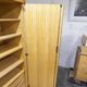 1960 Scandinavian wardrobe, atypical blond wood varnished, 4 doors 3
