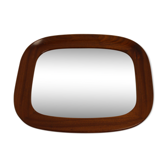 Vintage mirror with wide wooden edge 60x50cm