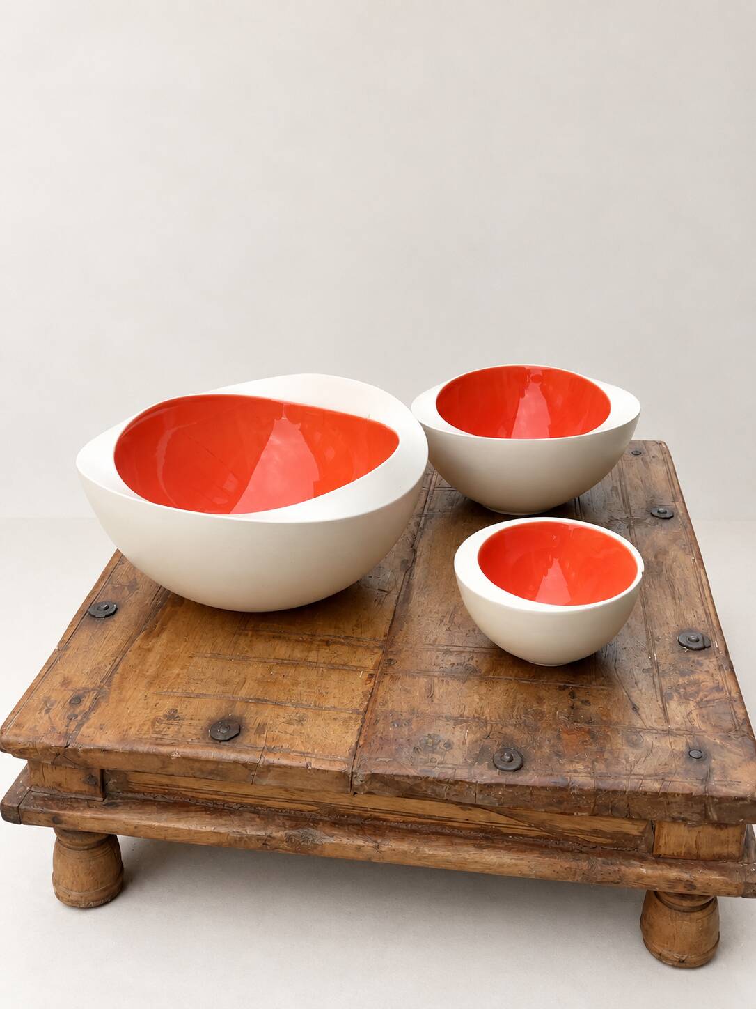 Set of 3 Flow ceramic bowls by Olav Slingerland – Dutch design