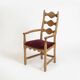Razorblade armchair, burgundy velvet, oak, by H. Kjærnulf, Denmark, 1960s.