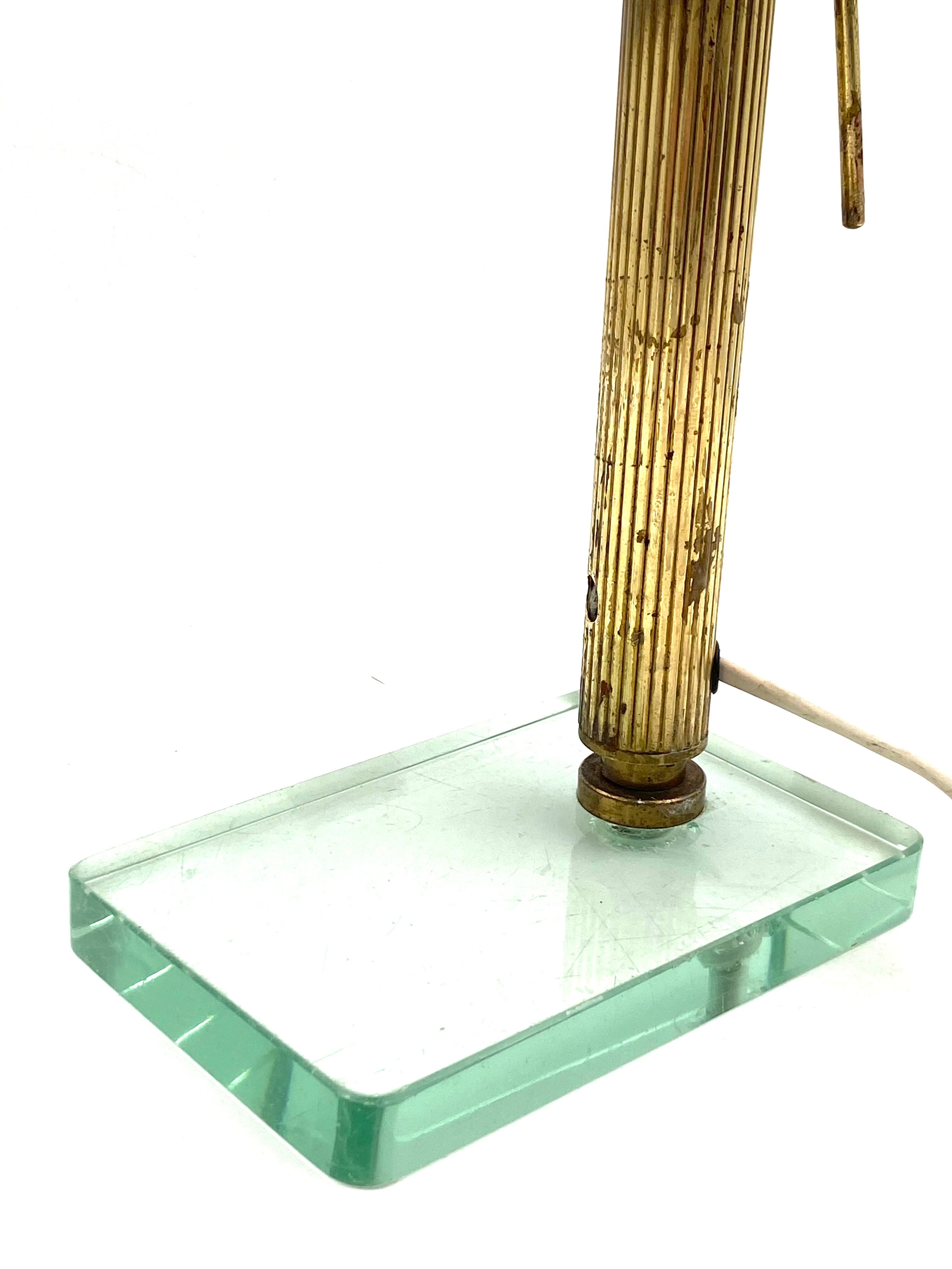 Brass table desk lamp, Fontana Arte, circa 1940