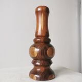 Vintage Wooden Vase: Handcrafted Wood Sculpture, Home Decor