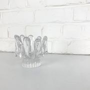 Sunflower glass candle holder, Göran Wärff for Kosta Boda, Sweden, 1970s