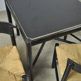 Fritz hansen / scandinavian papercord dining set (5) / mogens lassen / denmark 1960s