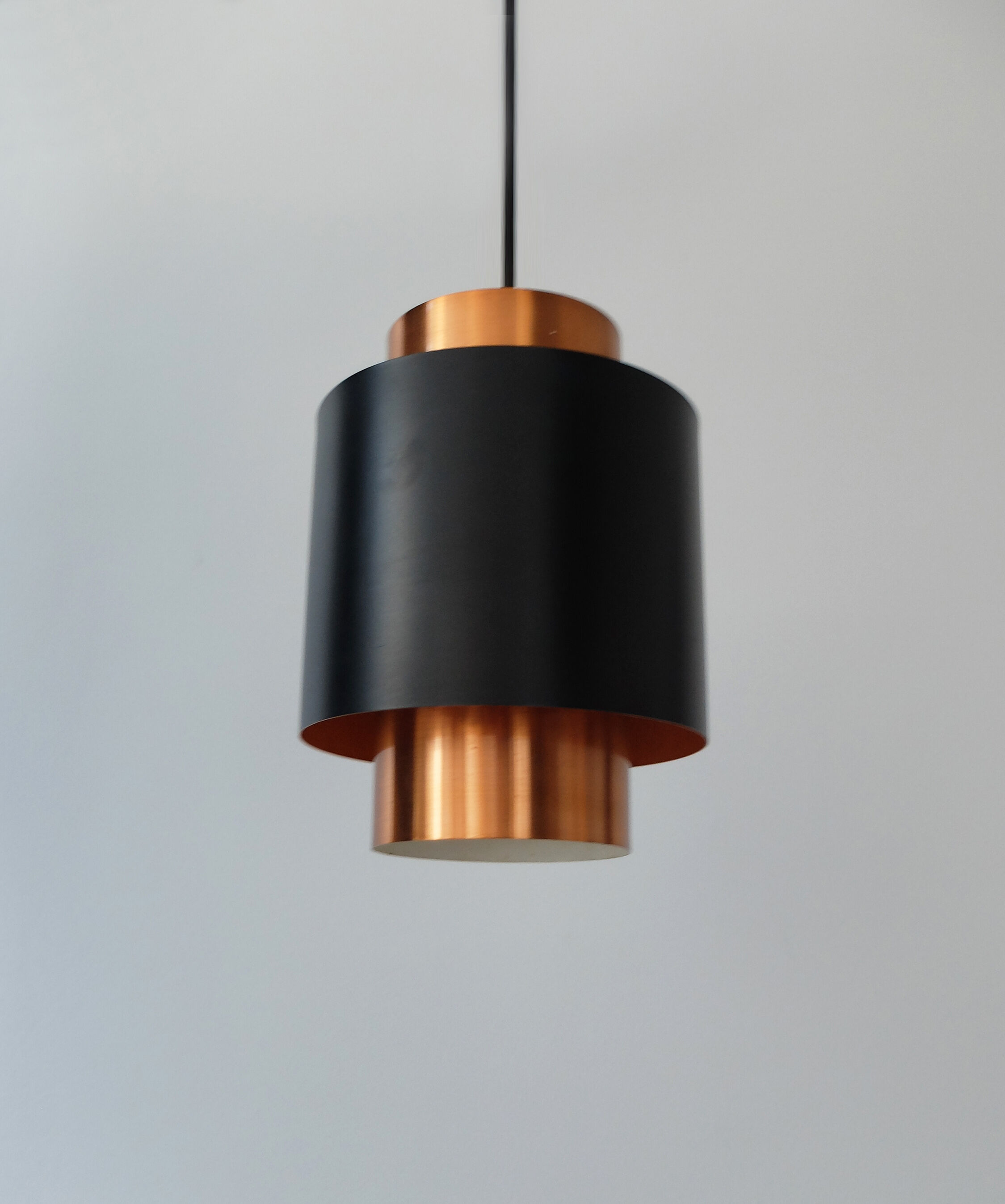 Hanging lamp Tunika copper Jo Hammerborg, Denmark, 1960