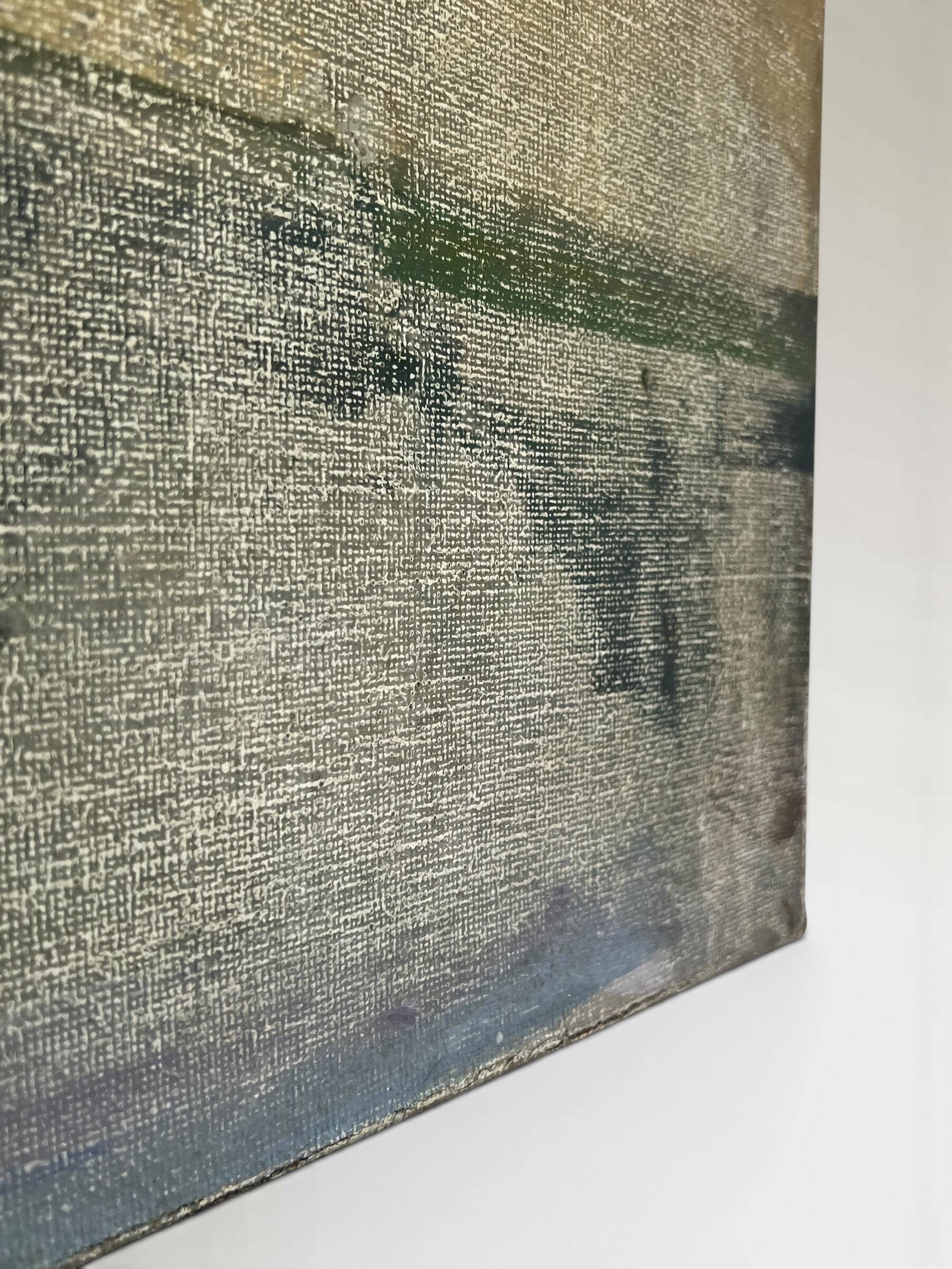 Tableau abstrait sur toile, technique mixte vers 1970