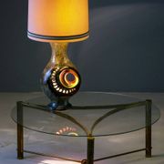 Vintage ceramic table lamp, Walter Gerhards lamp, 1970s