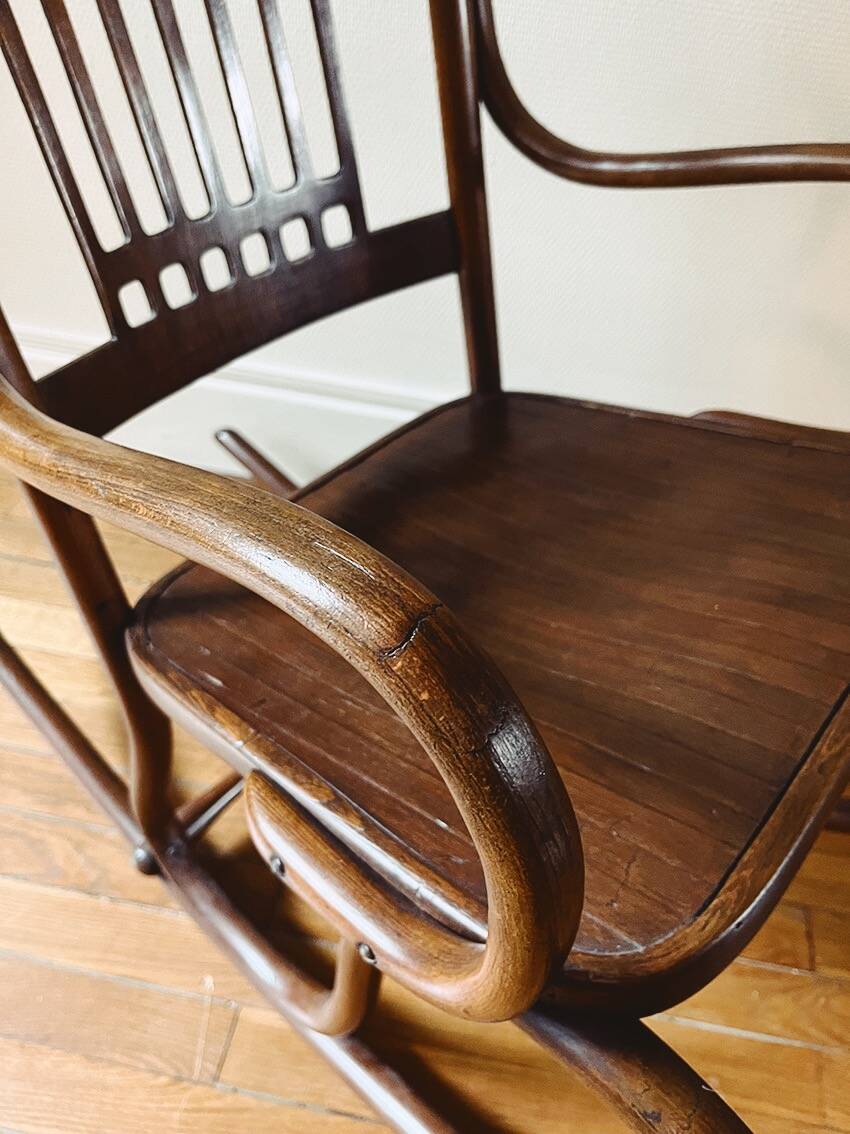 Rocking chair by Gustave Siegel designed by Jacob & Josef Kohn
