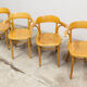 Set of 4 bistro armchairs with armrests from the 1960s.