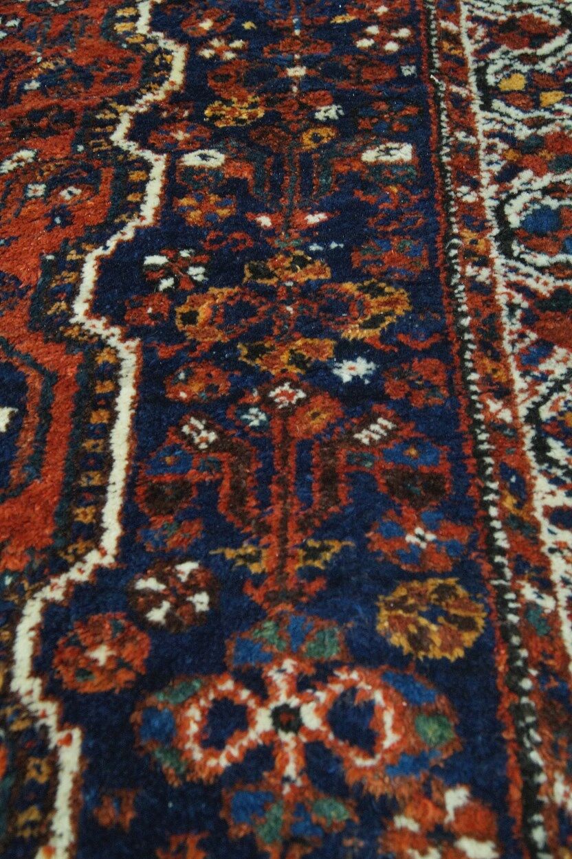 Antique Persian Shiraz carpet, 1900s, 225x162 cm