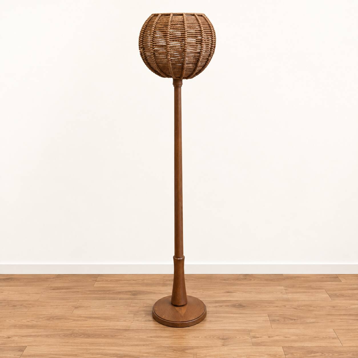 Oak floor lamp