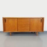Vintage row in light oak wood from the 60s