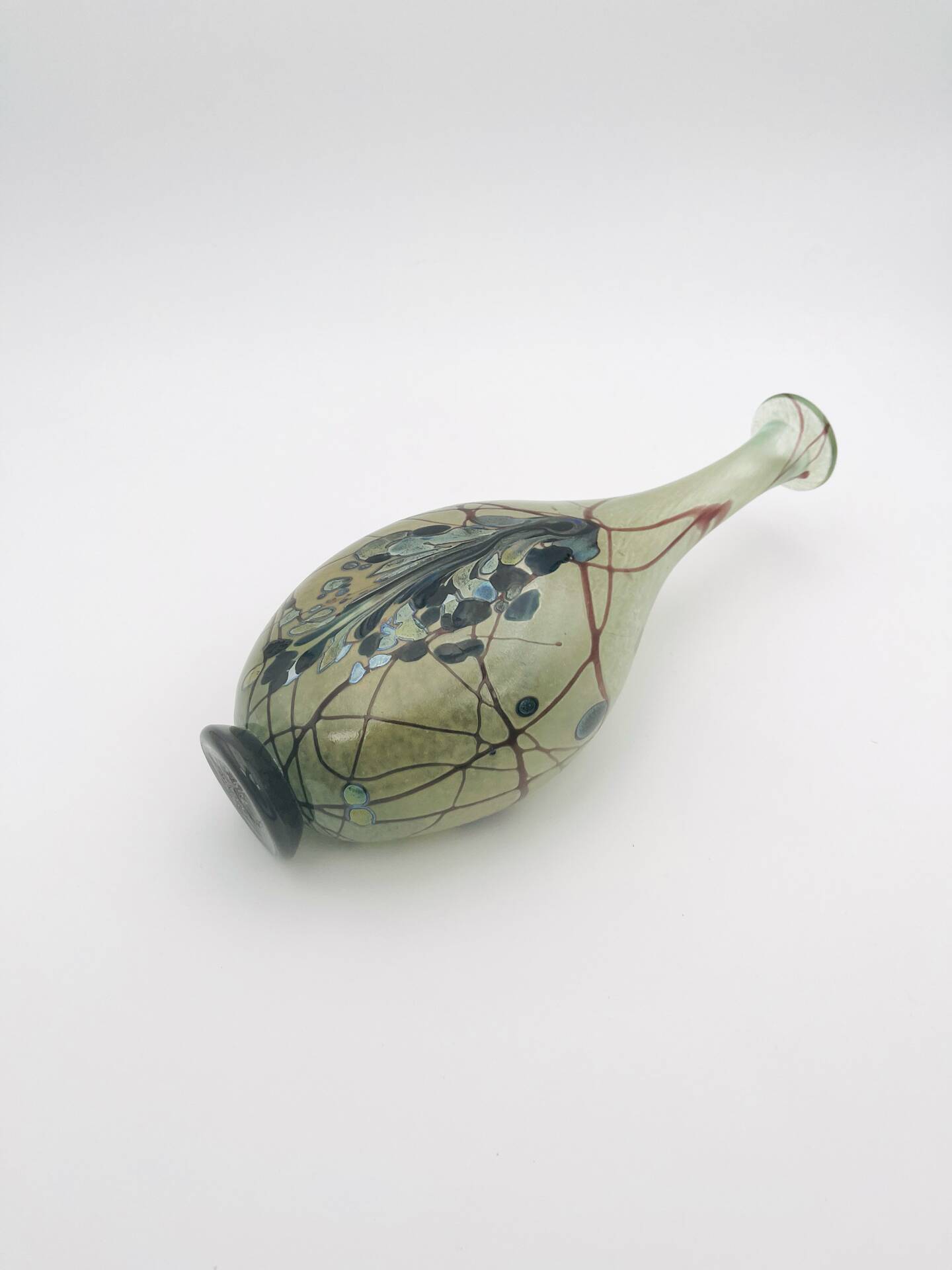 Vase Robert Pierini Studio Glass 1984 29cm 1.1kg Signed