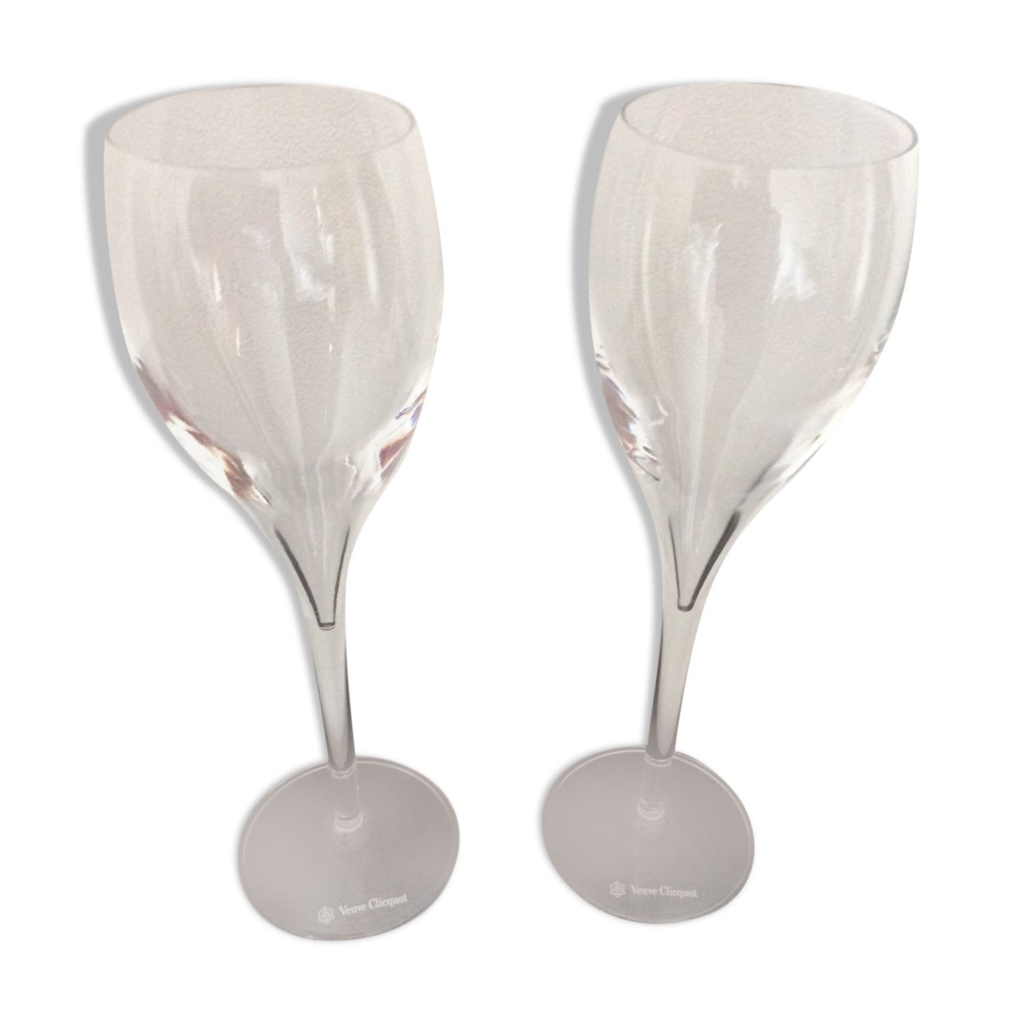 Set of 2 flutes to champage veuve cliquot