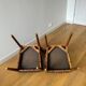 2 teak and velvet chairs - Denmark 1950s/60s