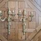 Pair of gilded bronze wall lamps Louis XVI style nineteenth era