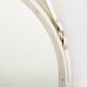 Jacques Adnet original cream leather mirror from around 1940.