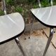 White formica chairs