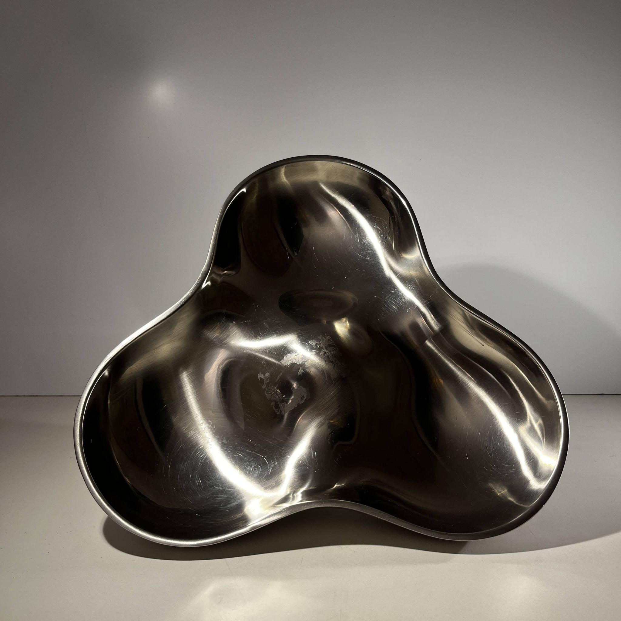 Plat tripartite, acier inoxydable,Georg Jensen, Danemark 1970s