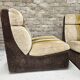 Paire de chauffeuses velours 1970