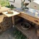 Exceptional antique counter 220 cm