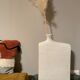 Vase grès blanc