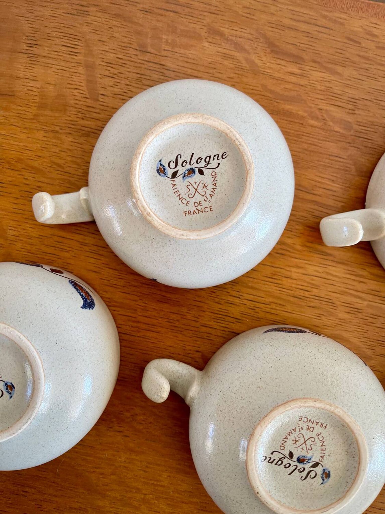 Lot de 5 tasses St Amand Sologne