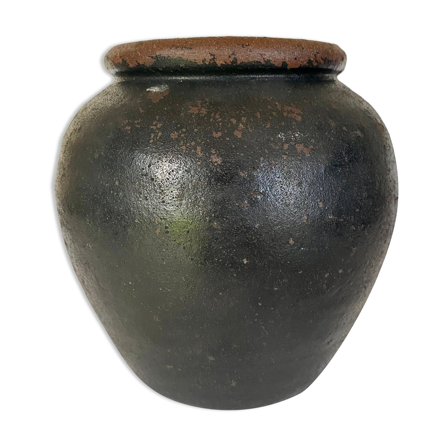 Painted terracotta pot