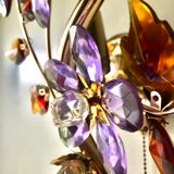 Large wall lamp flowers glass Murano 1970