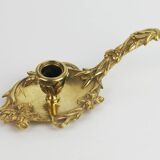 Art Nouveau candle holder in bronze by A Vogt