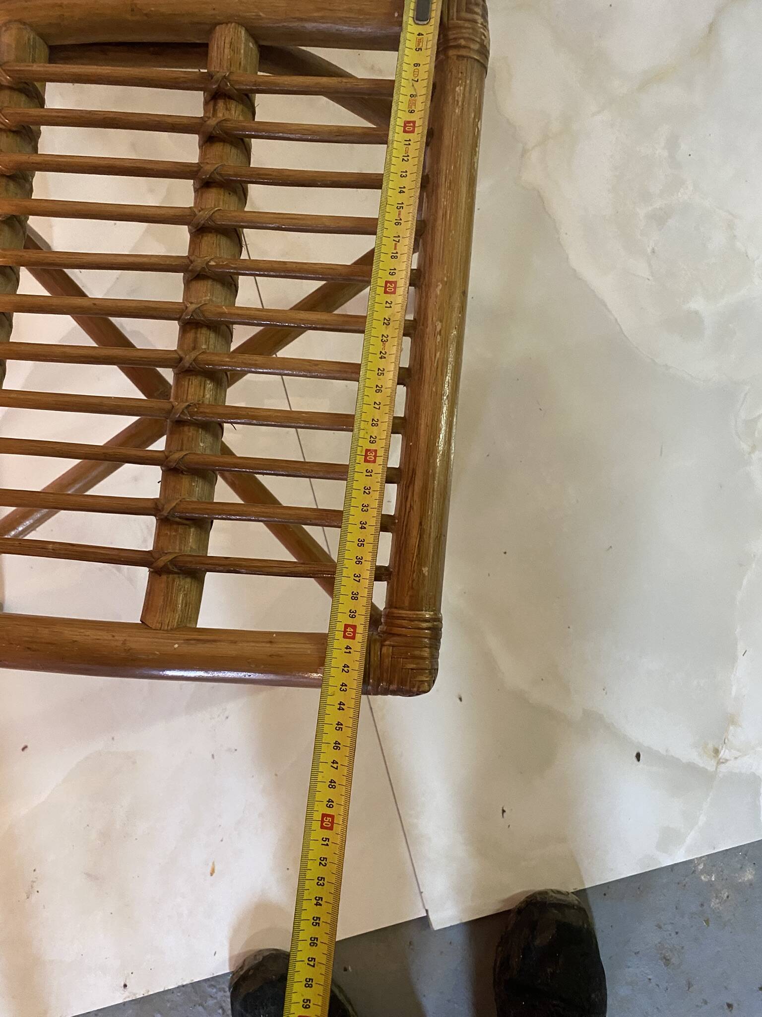 Vintage rattan chair with cane back - Bohemian style