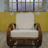 Fauteuil rotin 1960
