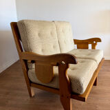 Banquette 2 places attribuée à Guillerme & Chambron – Votre Maison, an