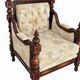 Single-seater armchair in hand-carved wood - Chiniot, Pakistan