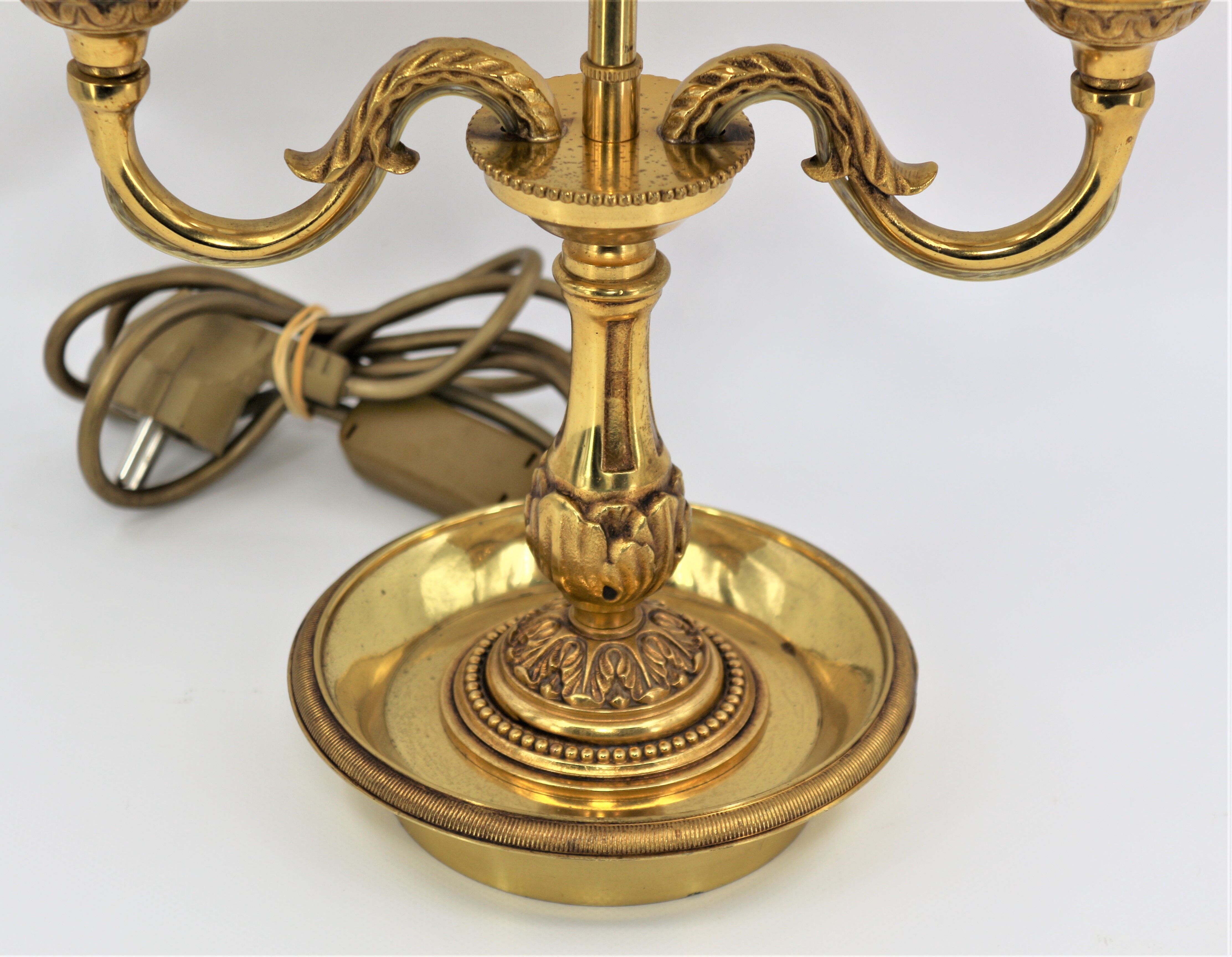 Hot water bottle lamp in solid bronze gilded louis XVI style "Lucien Gau"