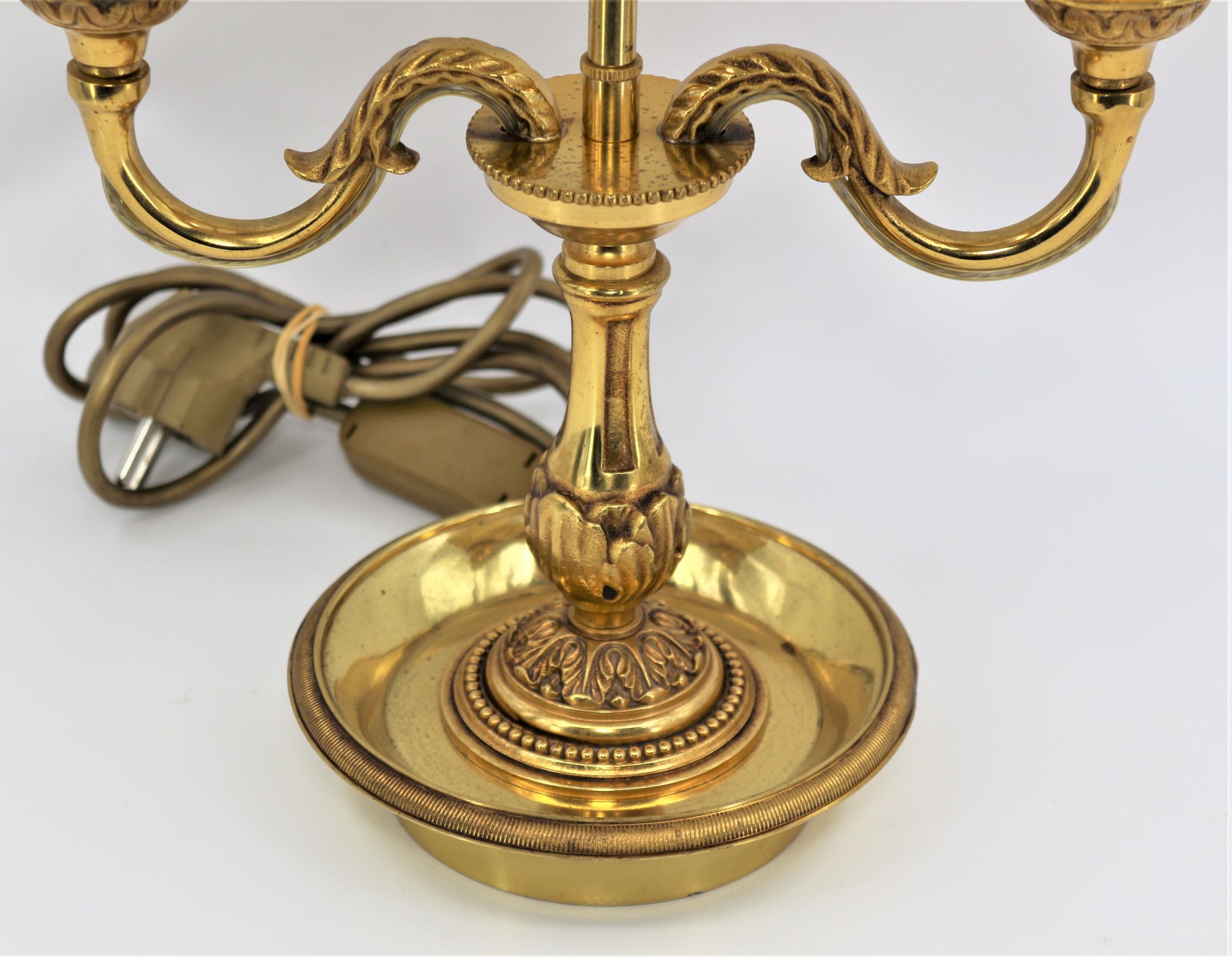 Hot water bottle lamp in solid bronze gilded louis XVI style "Lucien Gau"