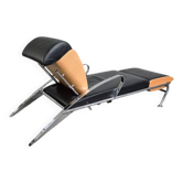 Black leather lounge chair futuro 3 by massimo iosa ghini for moroso - italy 1980's