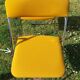 Chaises pliantes vintage en velours et métal chromé
